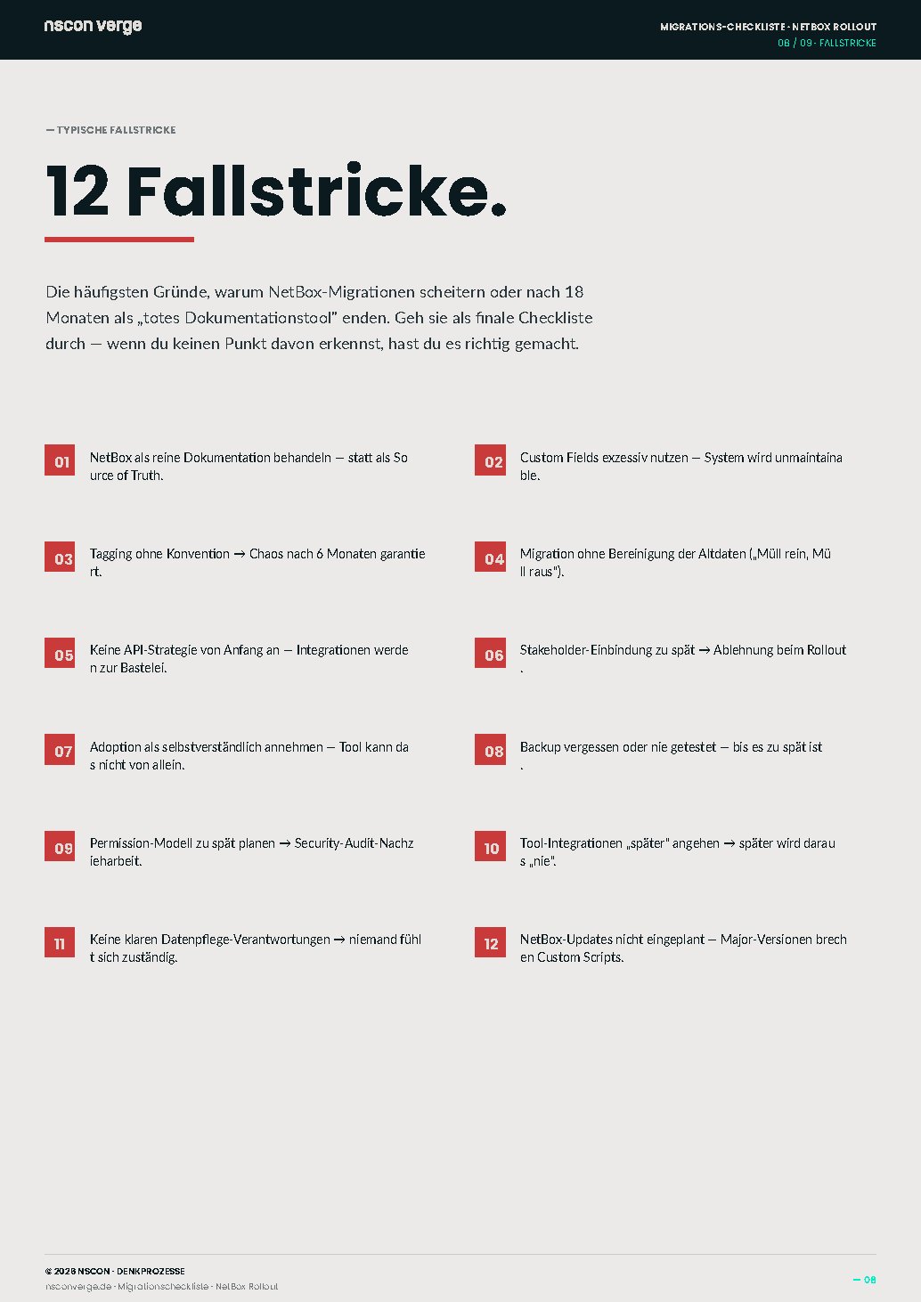 12 Fallstricke